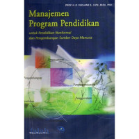 Manajemen Program Pendidikan : untuk pendidikan non formal dan pengembangan sumber daya manusia