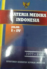Materia medika Indonesia jilid I-IV